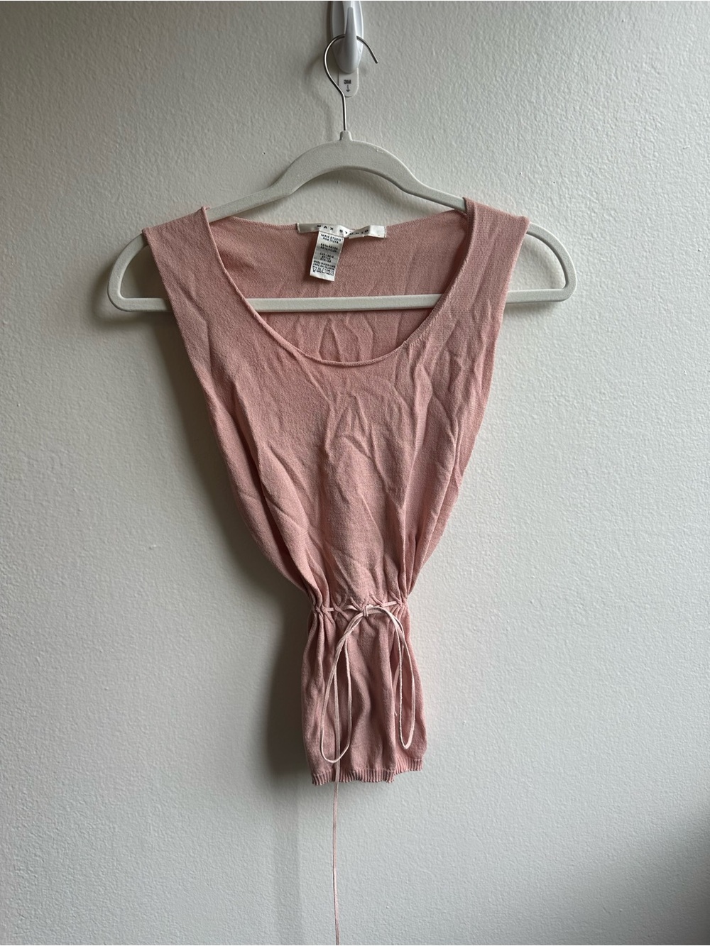 Max Studio Sleeveless Drawstring Waist Tank Top